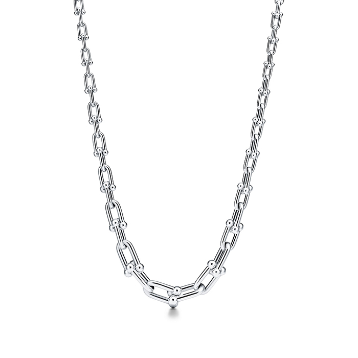 Tiffany & Co. 蒂芙尼HardWear系列纯银渐变链环项链.jpg
