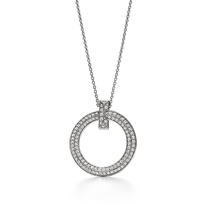 Tiffany & Co. 蒂芙尼T1系列18K白金镶钻吊坠.jpg